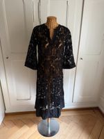 Kleid schwarz mit Muster - S
