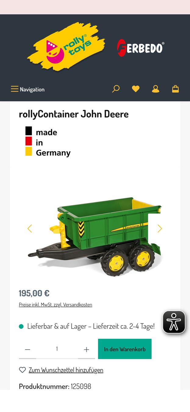 Rolly Toys Veicoli per bambini: rolly toys rollContainer in grün, gebraucht  – Usato da Dettighofen Lengw. venduto da mai_75wt 6