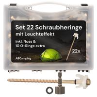 Camping Set 22 Stück Schraubheringe 20cm für Zelt Vorzelt