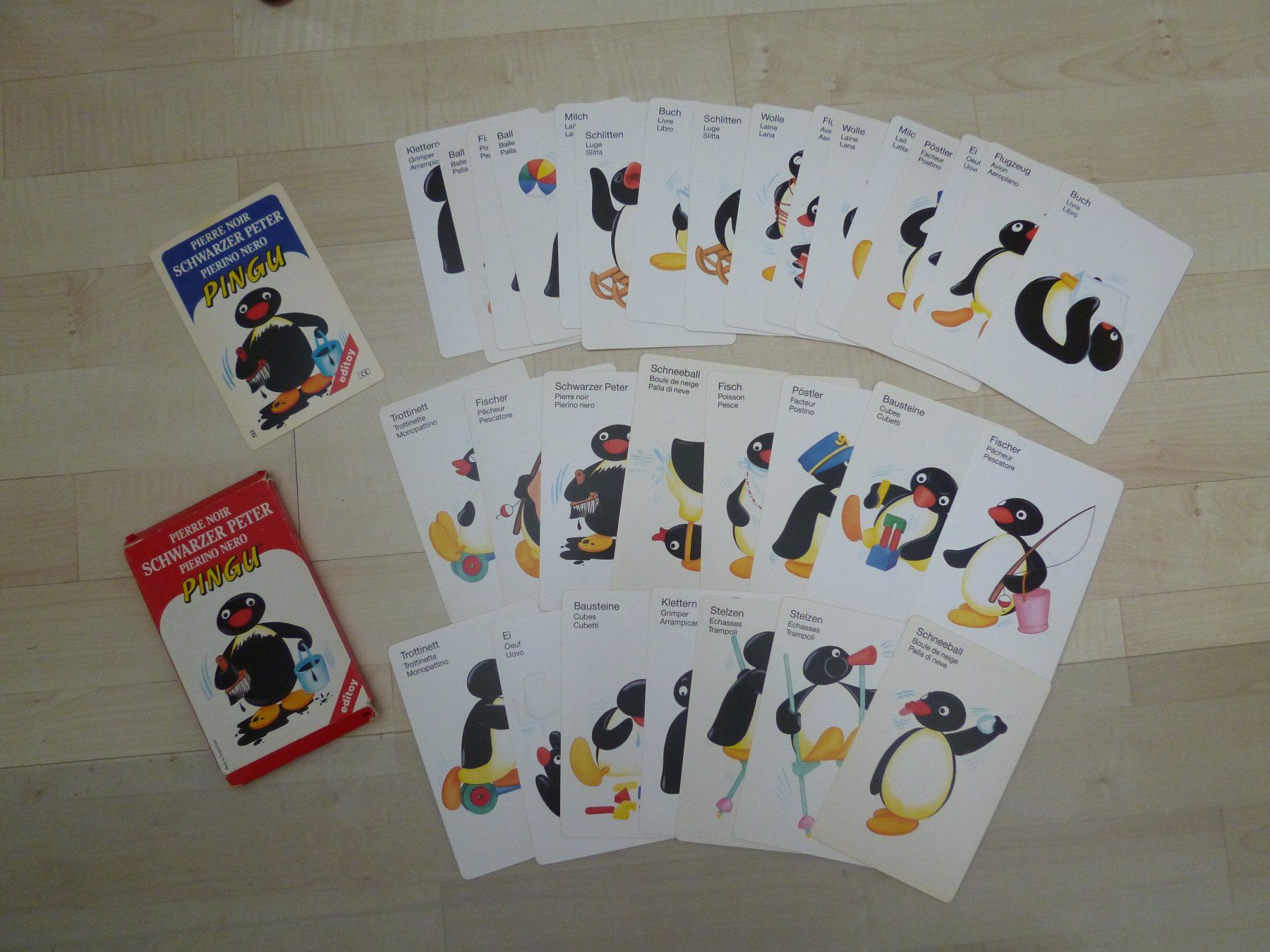 Giochi: 31 grosse Spielkarten PINGU  Schwarzer Peter - Spiel – Usato da Dättlikon venduto da Mamakuga
