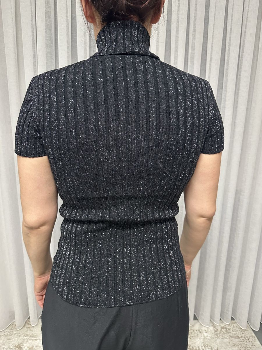 Guess Maglioni & Felpe: Guess Rollkragenpullover schwarz Glitzer kurzarm – Usato da Glattbrugg venduto da SMusic98 2