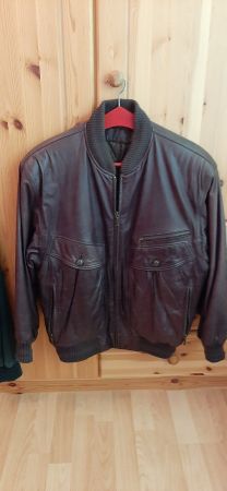 Herren Lederjacke, braun, Gr. 50,