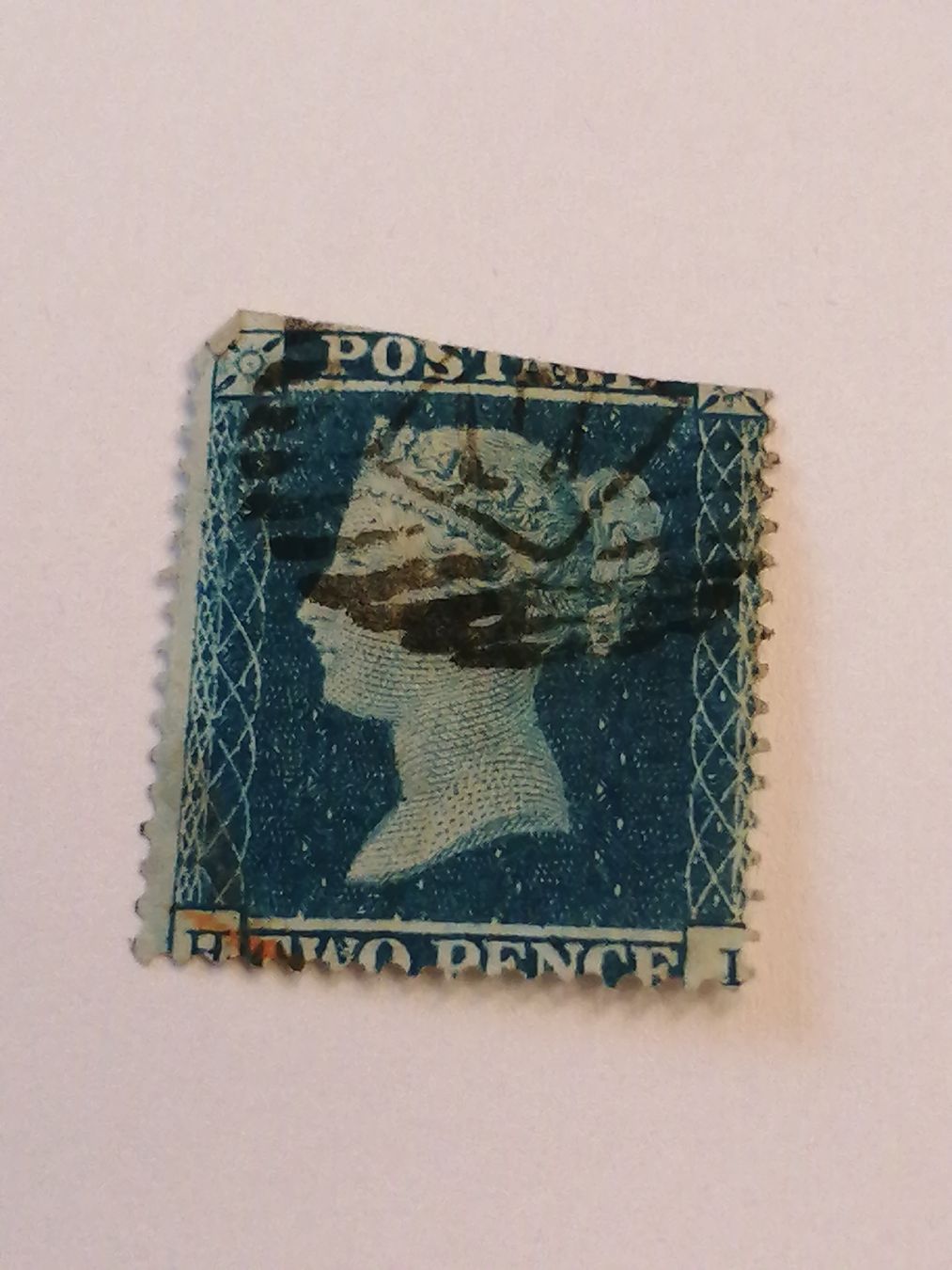 Alle Briefmarken: Two Pence Blue 1855 – Gebraucht aus Happerswil von tschergi