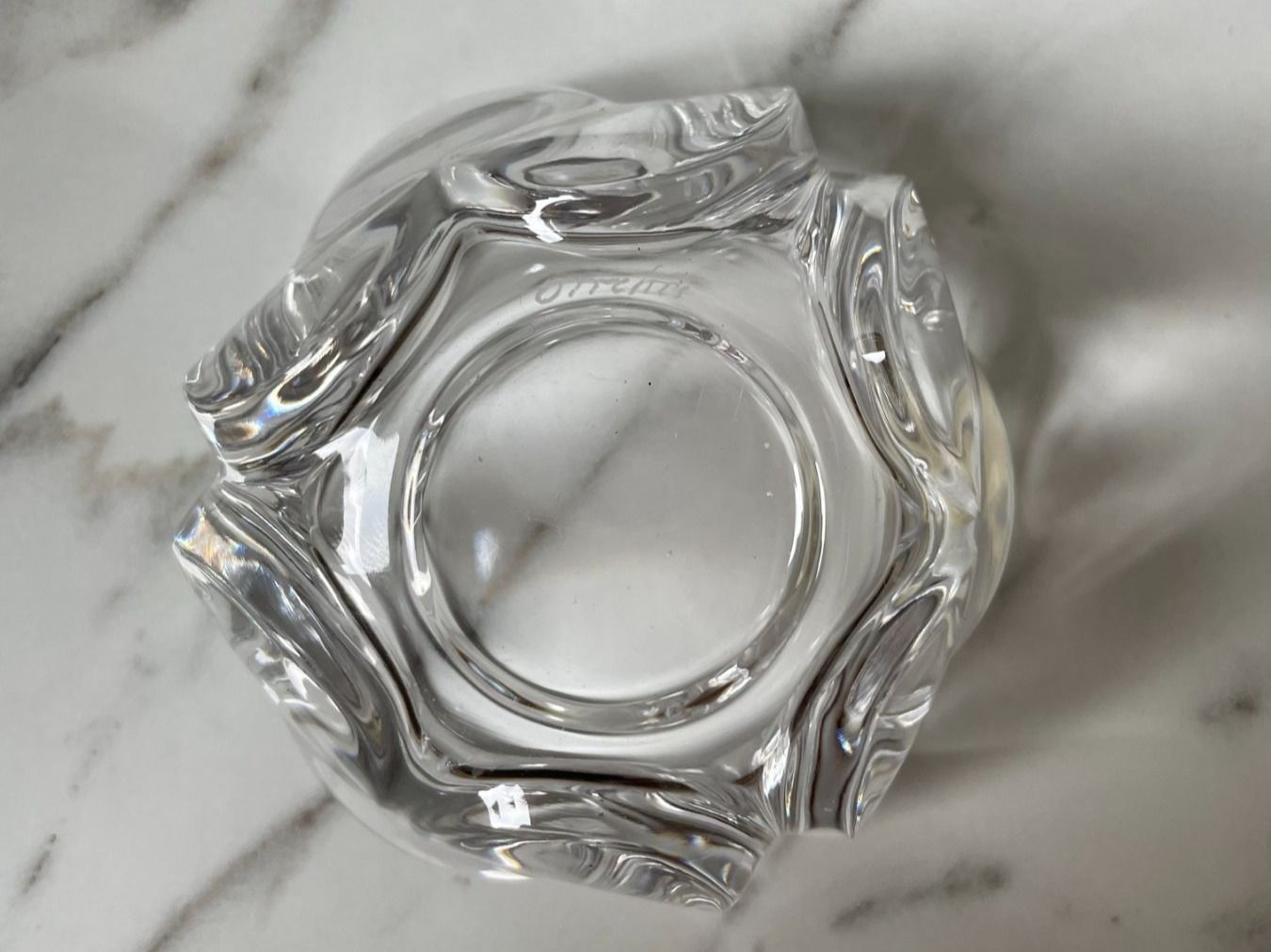 Portacandele: Orrefors Suède - Beau bougeoir de Lars Hellsten - Cristal – Usato da Cologny venduto da VintageFlamingo 3