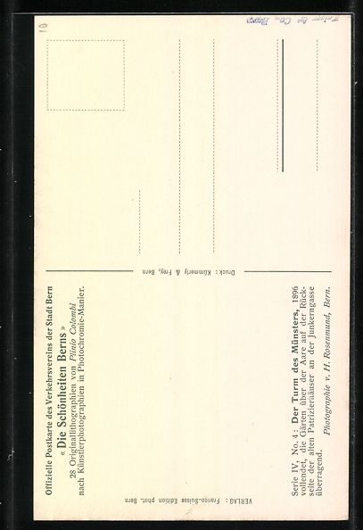 Cartoline postali: AK Bern, Der Turm des Münsters – Usato da Berlin venduto da bartko-reher 1