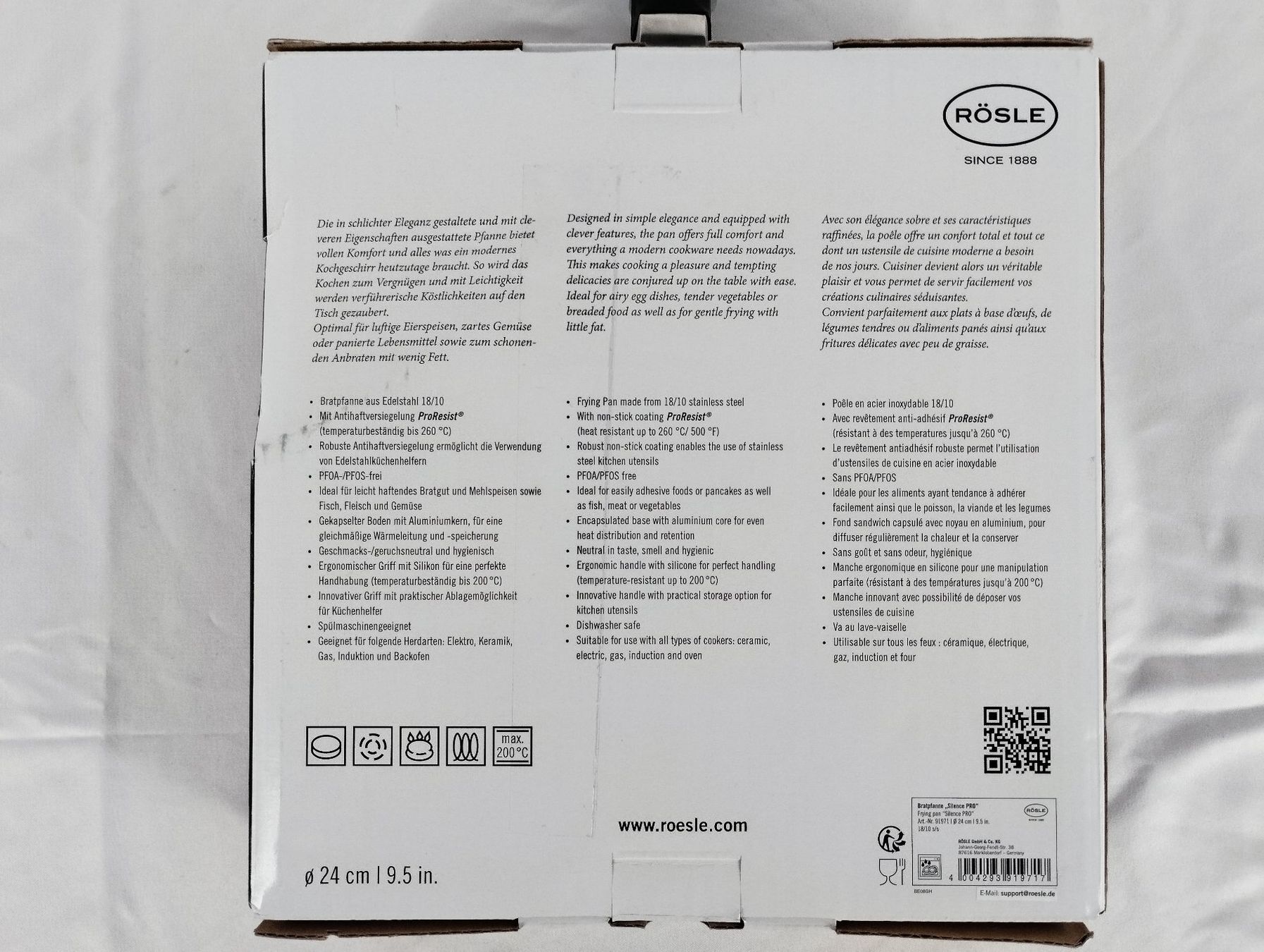 Rösle Padelle: RÖSLE Bratpfanne "Silence PRO" – Nuovo e nell'imballaggio originale da Schübelbach venduto da Restwert_Schubelbach 3
