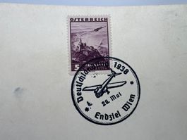 1938 Flugpostmarke Österreich Endziel Wien