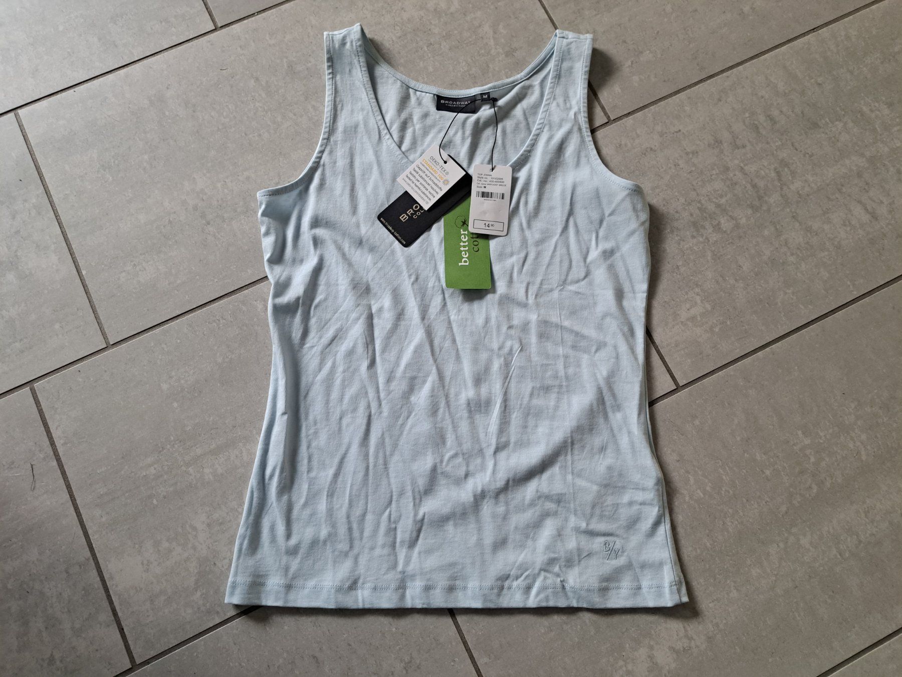 Tops: Top ärmellos hellblau BROADWAY Gr. M NEU – Neu und originalverpackt aus Killwangen von KIANA08