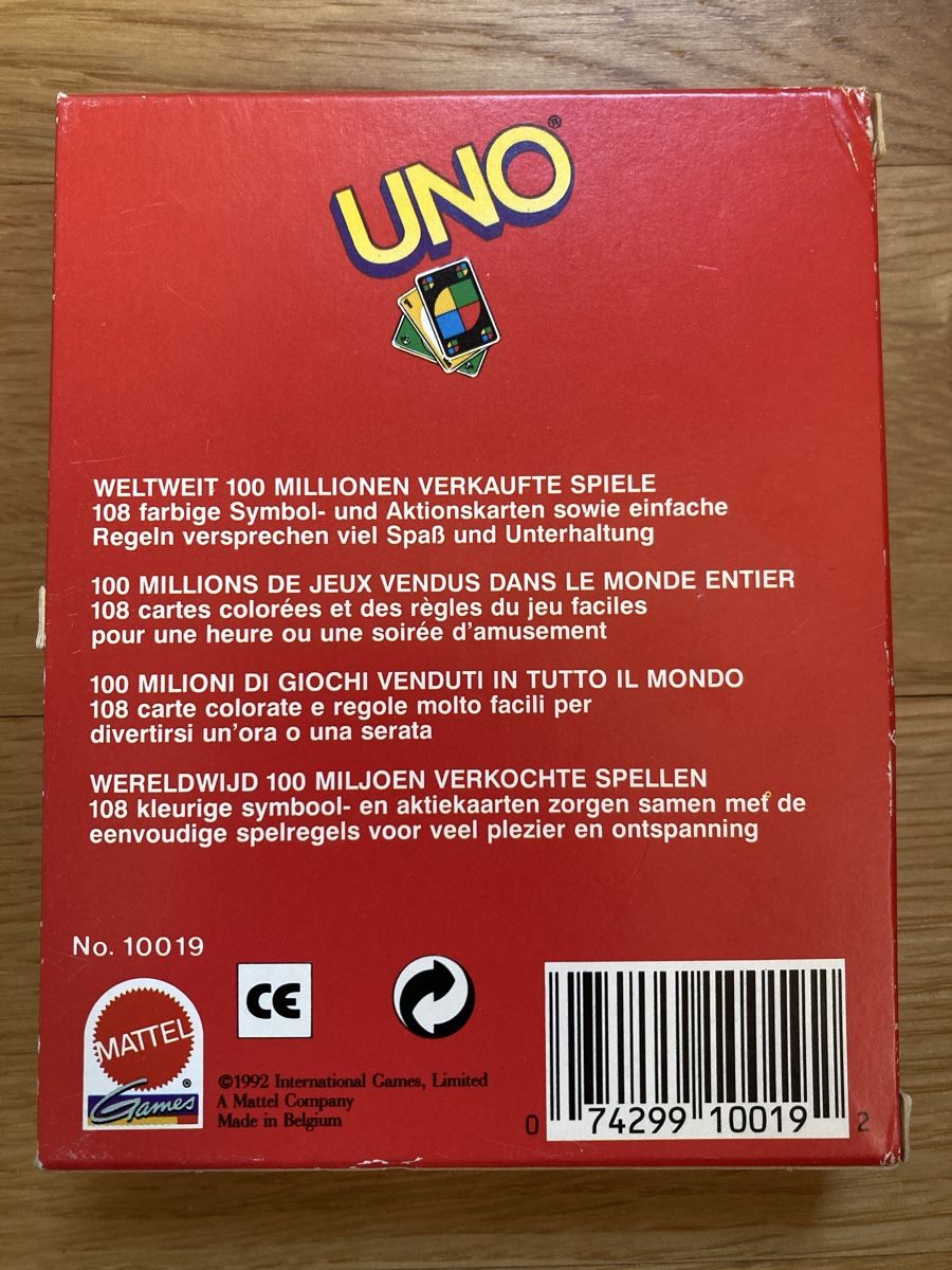 Mattel Giochi: UNO Kartenspiel Original – Nuovo e nell'imballaggio originale da Burgdorf venduto da Jointler 2