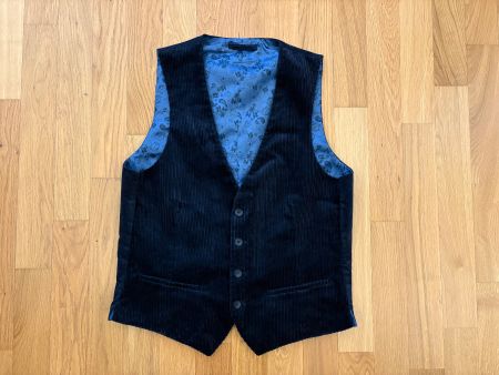 Schönes Gilet/Weste in dunkelblauem Cord, Angelo Litrico, M