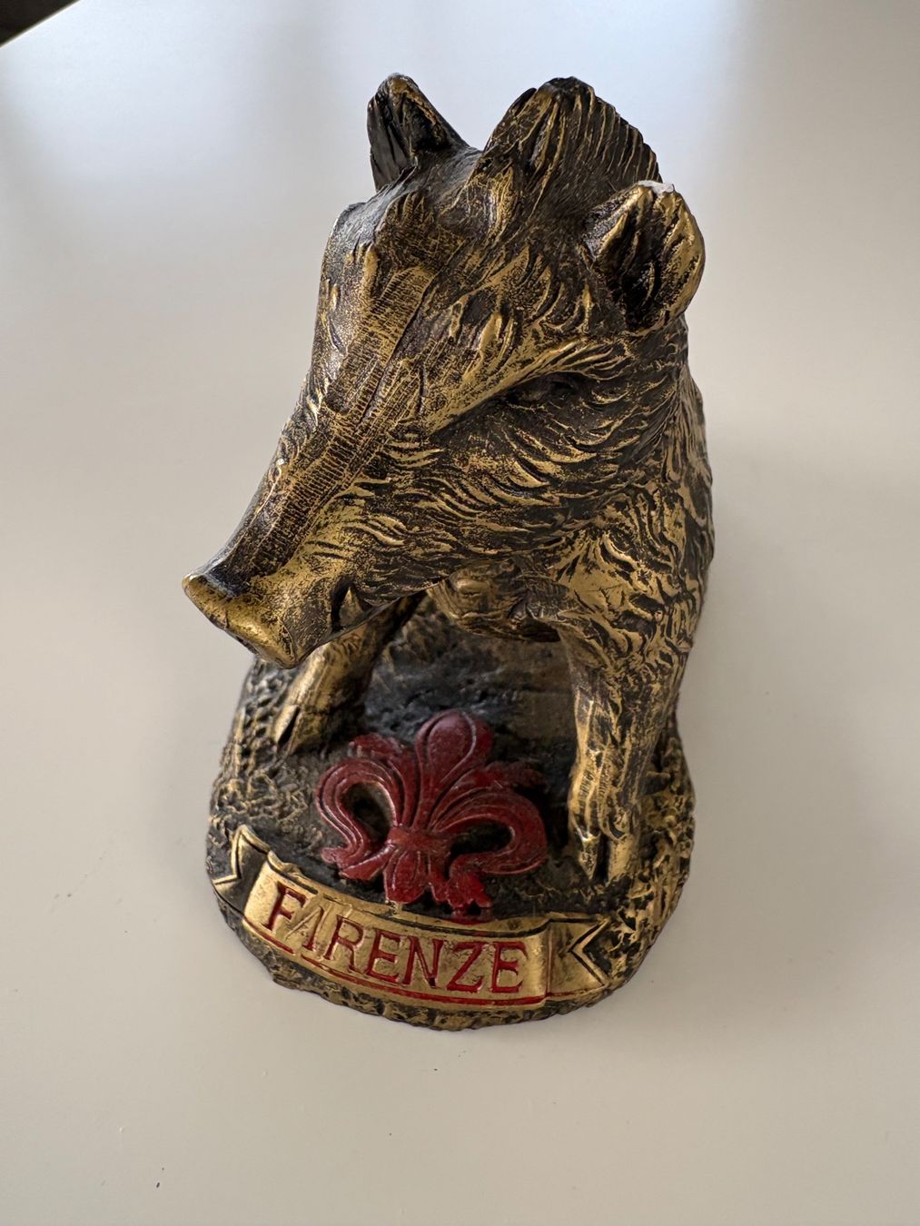Figuren: Sanglier "Firenze" décoratif en résine dorée – Gebraucht aus Lausanne von opi_92cn 5