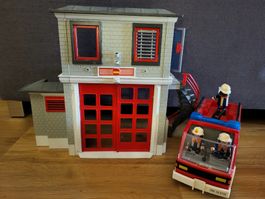 Playmobil Feuerwehrstation mit Feuerwehrauto