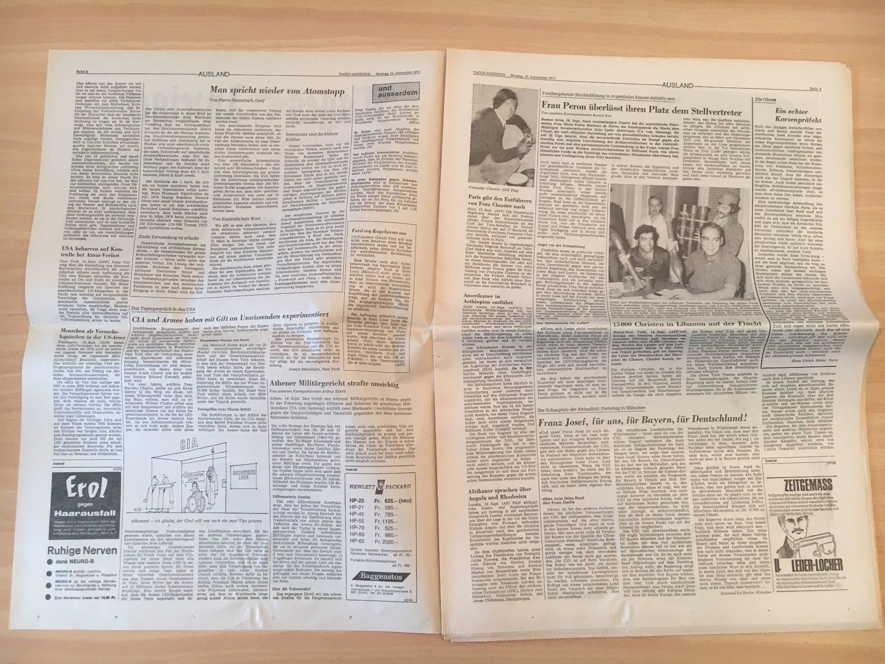 Zeitschriften & Magazine: Tagesanzeiger vom 15. September 1975 – Gebraucht aus Luzern von Jiggy_8898 1