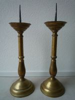 Paire anciens bougeoirs en laiton / Paar alte Kerzenständer