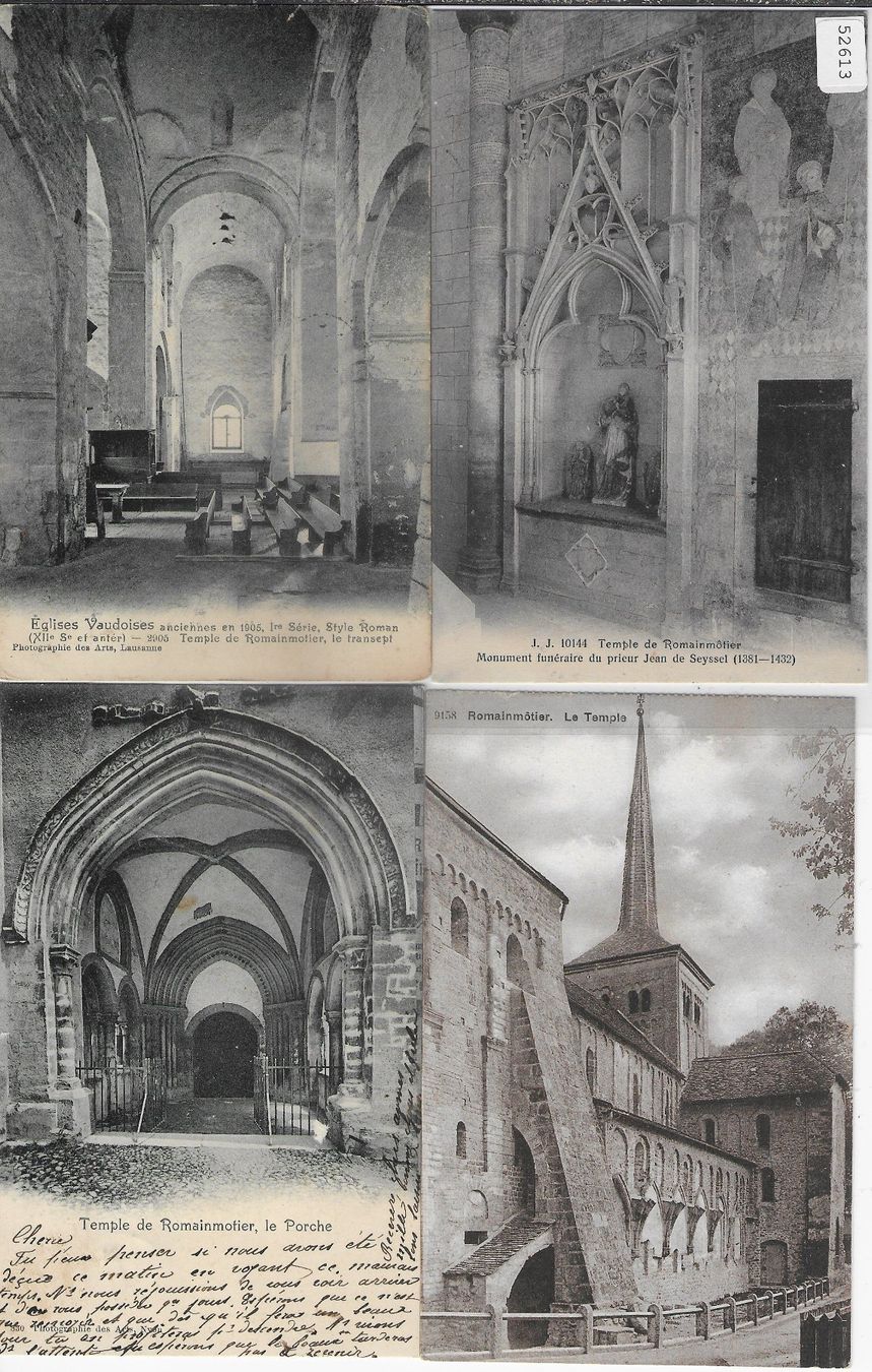 Cartoline postali: 4 AK Temple de Romainmotier – Usato da Ettingen venduto da Kartenplanet