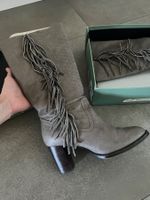 Bottes style cow-boy Kesslord en cuir à franges 40