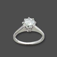 E. GRÜNENFELDER, Diamant - Ring mit Zertifikat, ca. 1.00 ct