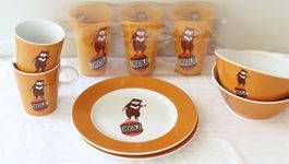Retro Migros Geschirr Set Schokolade ikonischer Eisbär
