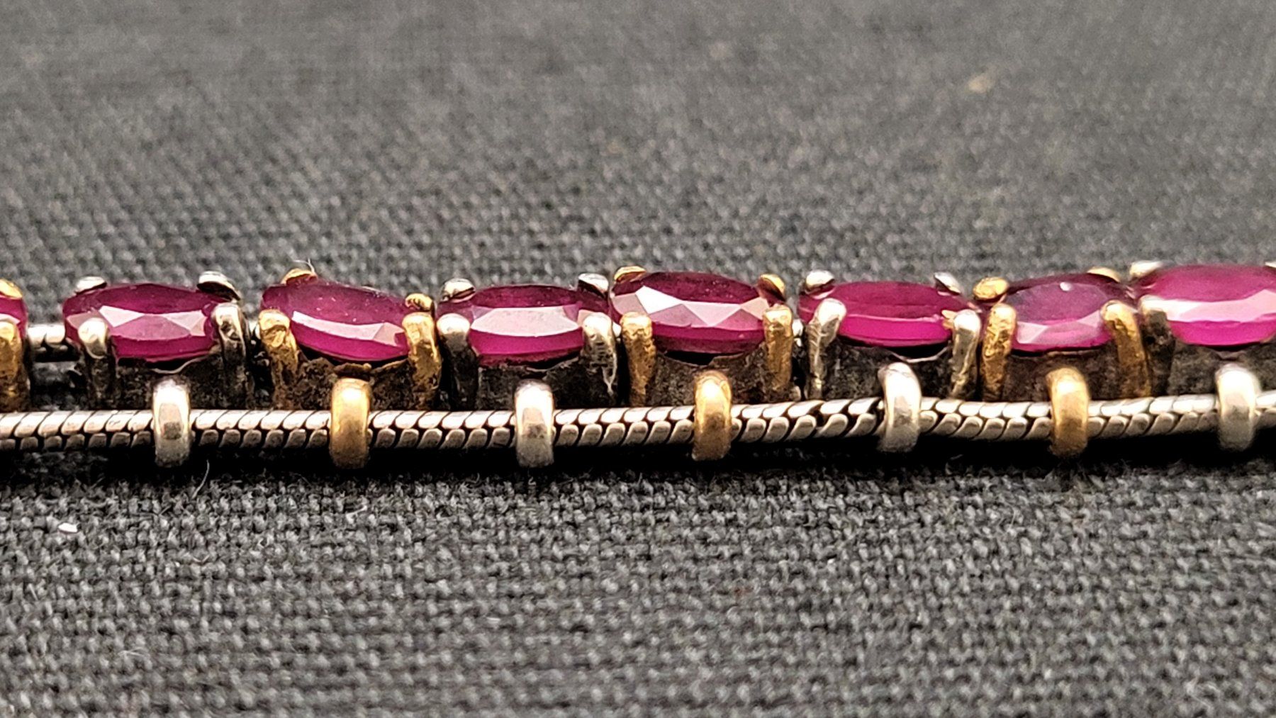 Armbänder & -reifen: Silber-Armband mit Rubinen – Gebraucht aus Basel von spinne02 3