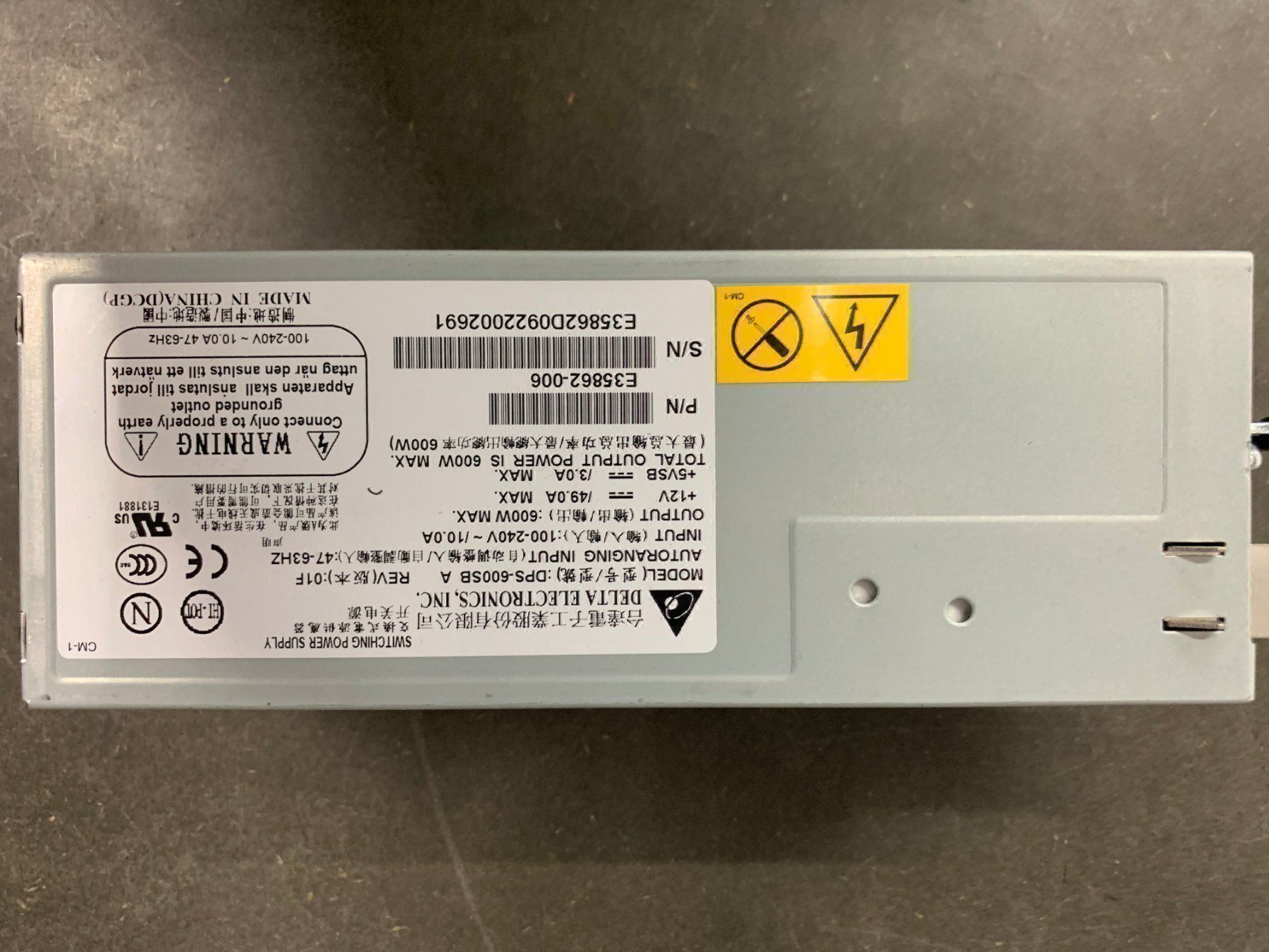 Intel Server: Delta DPS-600SB Intel Server Netzteil 12V ***PORTOFREI*** – Usato da Landquart venduto da Chrigi88