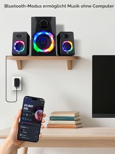 Lautsprecher: PC Lautsprecher 2.1 Lautsprecher mit subwoofer – Neu und originalverpackt aus Hundwil von Stallone6 1