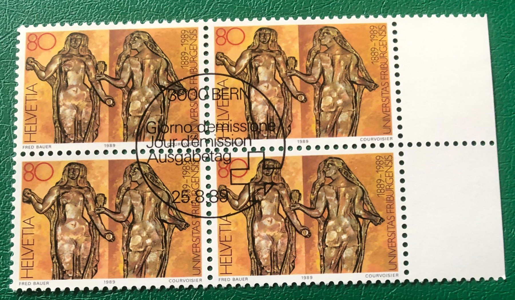 Alle Briefmarken: 4 er Block Nr. 779 mit Stempel Bern – Gebraucht aus Aarau von Billa007