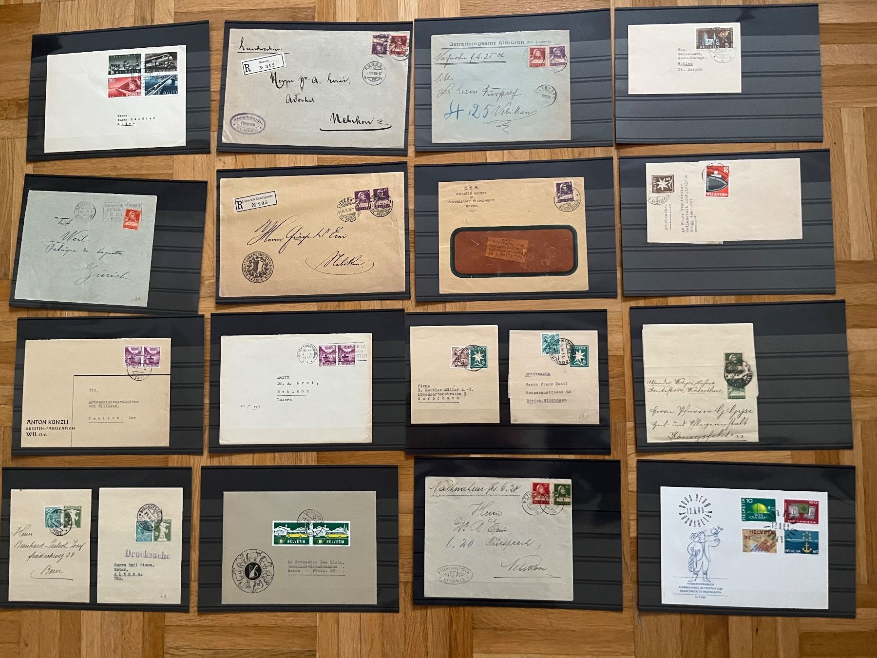 Alle Briefmarken: Sehr schönes Lot Schweizer Briefe ab CHF 1.- – Gebraucht aus Romanshorn von luxcollect