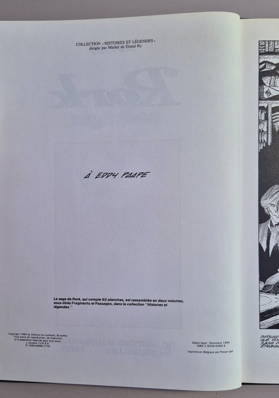 Fumetti: Rork - tome 2 - passages - Edition originale 1984 – Usato da Grand-Lancy venduto da loi_599y 2