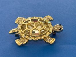 Luxus Elegante  Brosche Schildkröte 🐢 Farbe: Gold