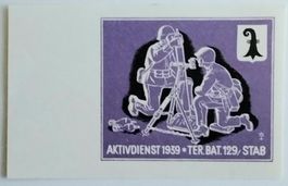 Soldatenmarke 2.WK, Stab Ter Bat 129, gesch, Wi Ter 194