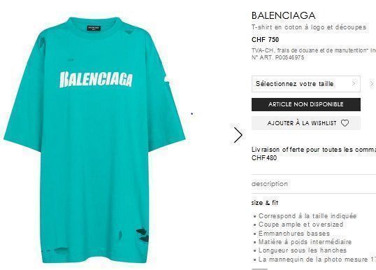 Balenciaga T-shirt: T-Shirt Balenciaga – Usato da Collonges venduto da Auganien 2
