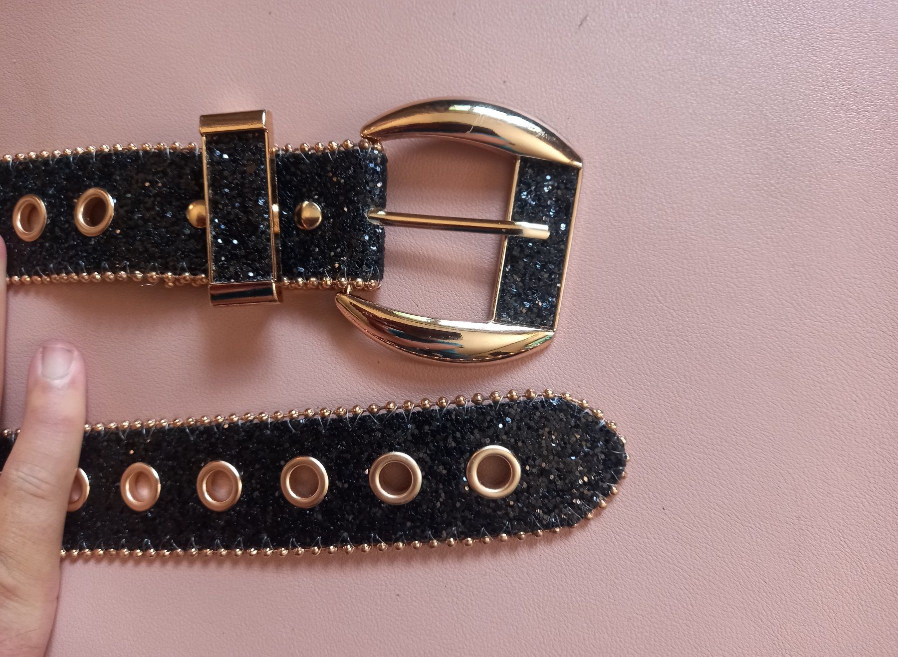 Gürtel: Strass-Gürtel Goth Punk Gothic schwarz - Ceinture strass – Neu und originalverpackt aus Lausanne von FASHION-WORLD-SHOP 5