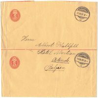 CH Brief Streifband Paar !! - o 1890