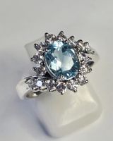Blau Topas Silber Ring