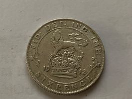 George V (Six Pence) Silber 1912