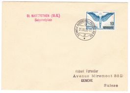 Lettre de St.Margrethen BPA A242 pour Genève le 21.XI.38