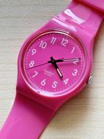 Swatch Uhr pink mit Zifferblatt Damenarmbanduhr 