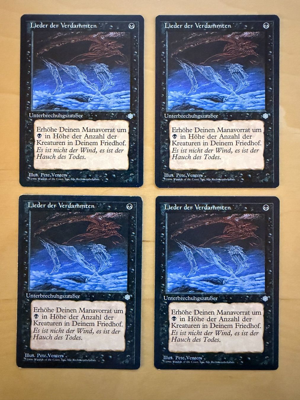 Magic The Gathering Carte collezionabili: 4x Lieder der Verdammten // Ice Age // Eiszeit // Magic – Usato da Binz venduto da Tempelritter