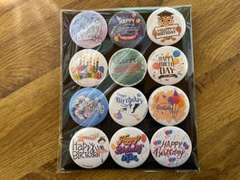 Geburtstag Magnet Buttons