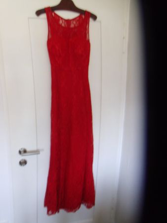 Abendkleid/Cocktailkleid lang Gr. S / 34 rot Neuwertig