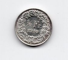 (2118) CH, ½ Franken 1910, Super, stgl
