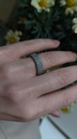 pandora timeless pavé triple row ring sterling silver