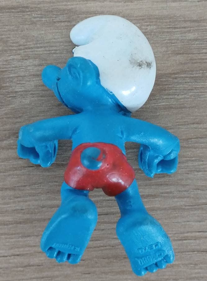 Schleich Figuren: Schlumpf - Windsurfer - Schleich PEYO 1980 – Defekt aus Walenstadt von Numis68 1