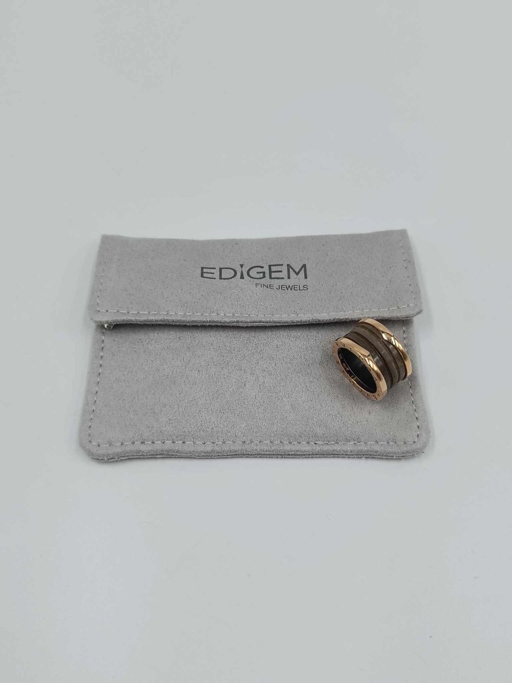 Bulgari Anelli: BVLGARI "B ZERO" 3 BAND BRAUNER MARMOR RING – Usato da Luzern venduto da EdiGem