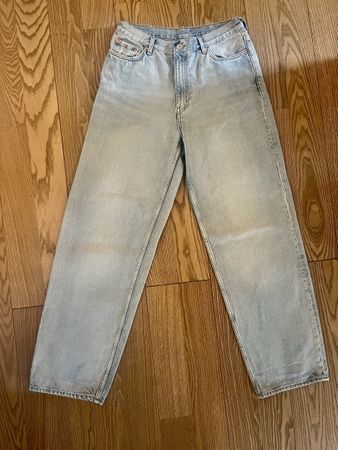 Weekday Rail Jeans W30 L34 Loose Fit hellblau