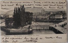GENÈVE - Ile Rousseau et Cathédrale St. Pierre - 1904