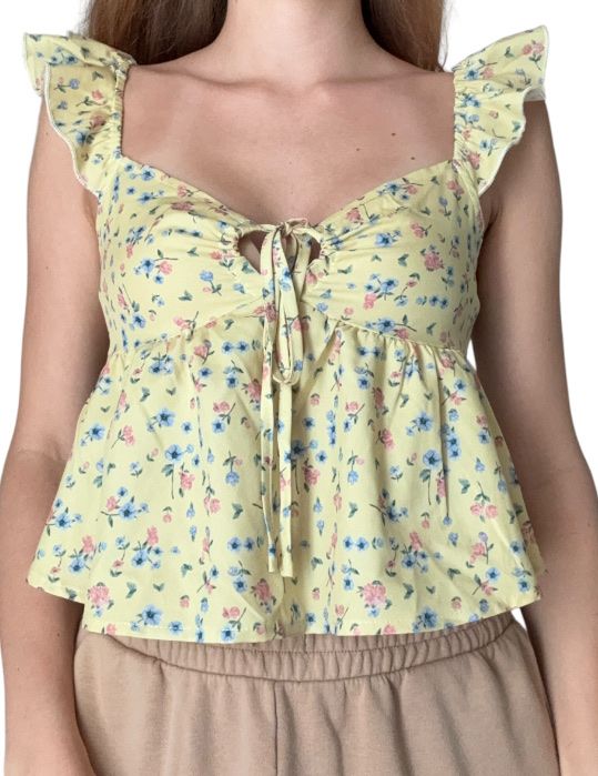Tops: Damen Top blumig gelb Grösse S – Neu (gemäss Beschreibung) aus Langenthal von hih_sfd7