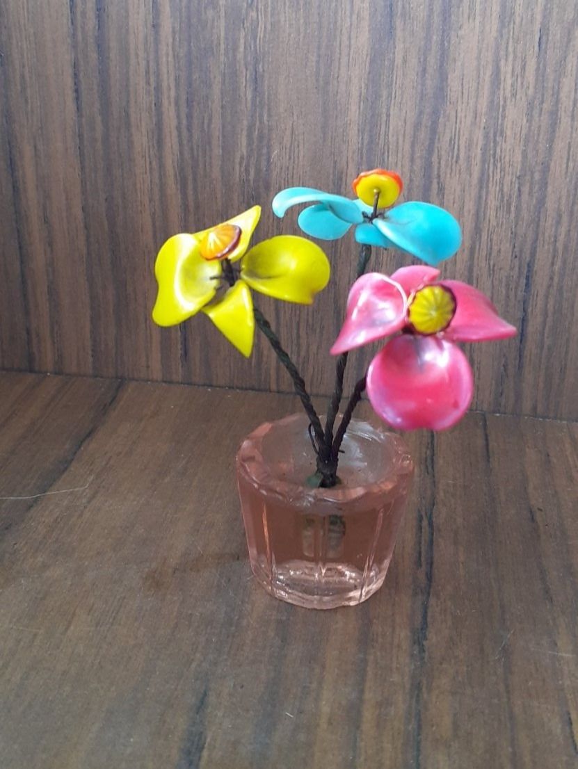 Statuette: Glasblumen Strauss antik – Usato da Mörschwil venduto da antiksalon 2