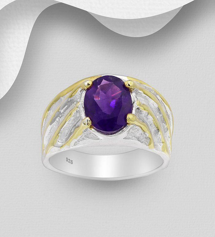 Anelli: AMETHYST 925 SILBER RING * GR.19 – Nuovo e nell'imballaggio originale da Berg TG venduto da marta970