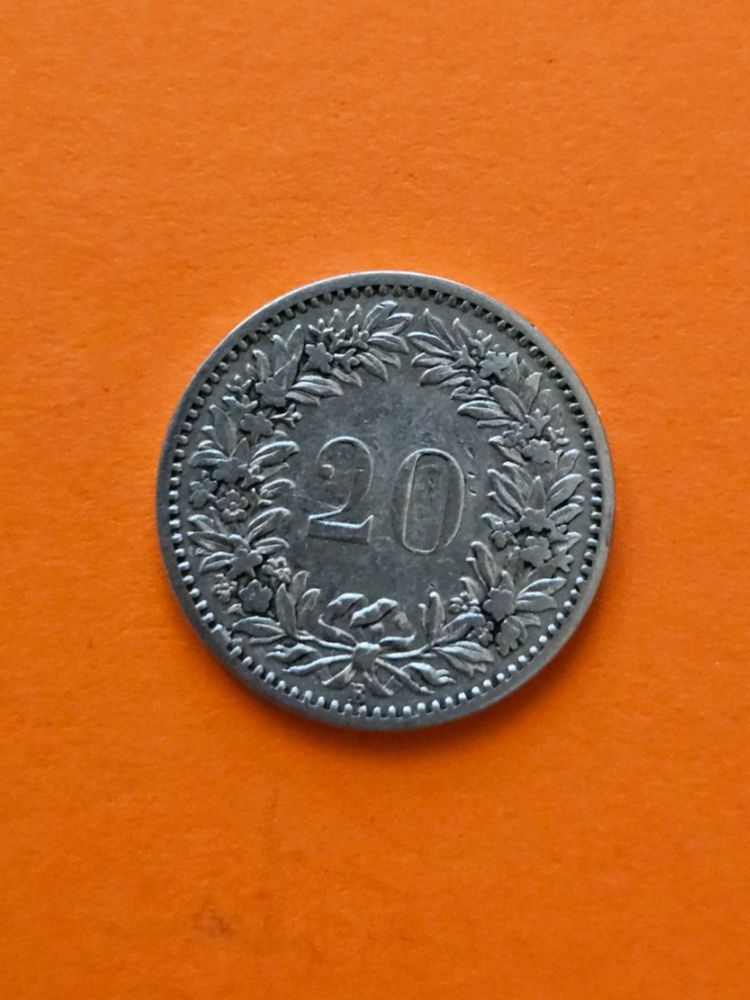 Toutes les monnaies: 20 Rappen 1884 s – D'occasion à Hinwil par Bell1894 1